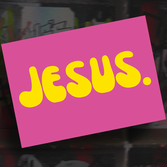 JESUS pink yellow - Sicker 10 pack