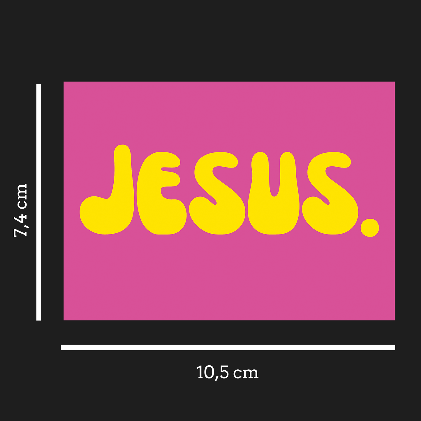 JESUS pink yellow - Sicker 10 pack